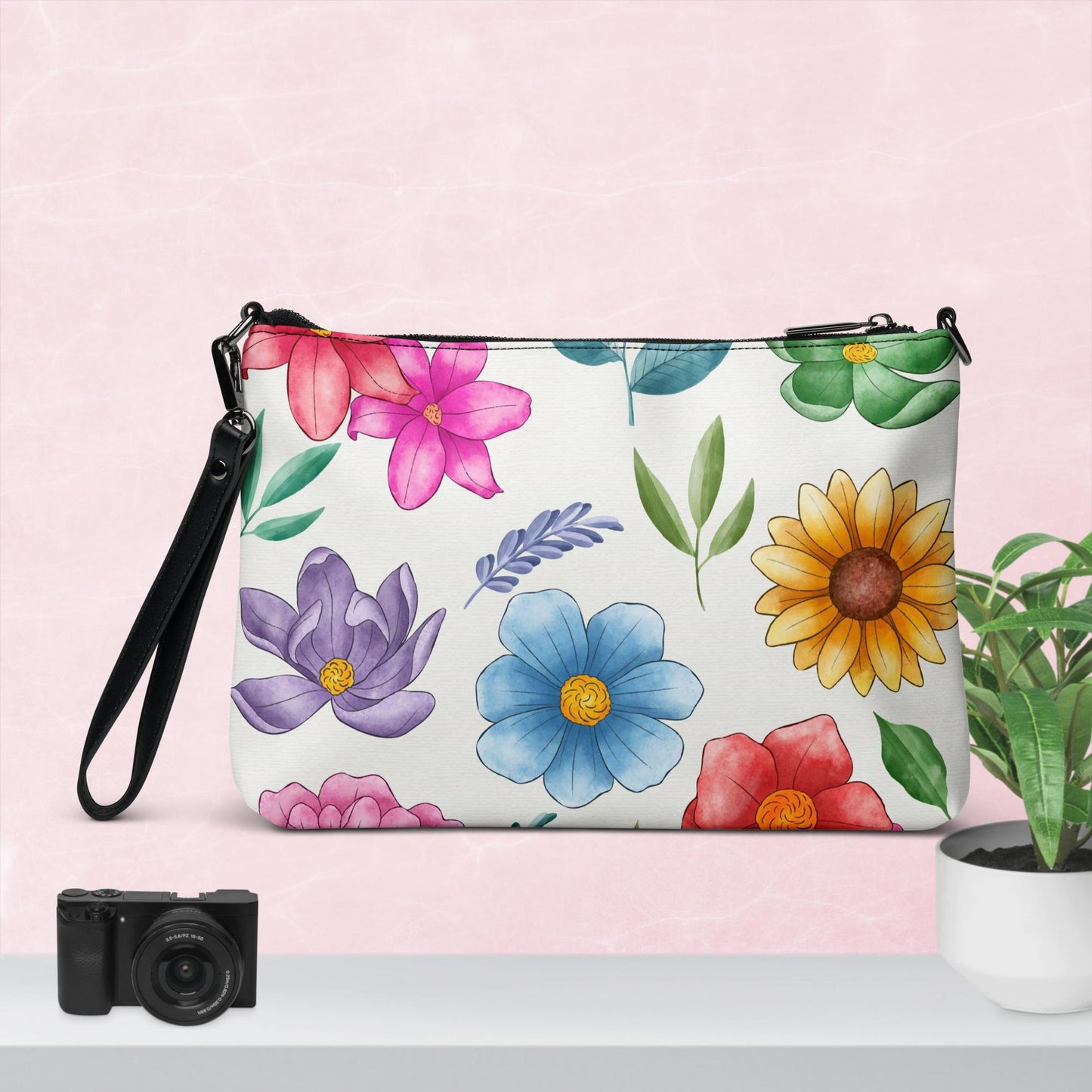 Crossbody Bag Painted Flowers
