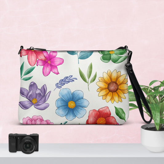 Crossbody Bag Painted Flowers
