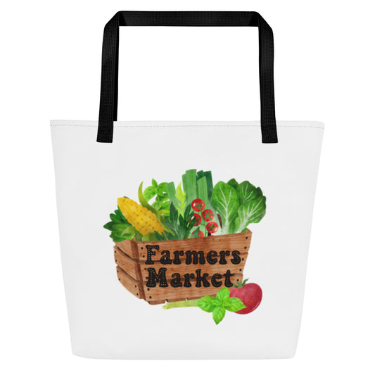 Farmers Market Large Tote Bag