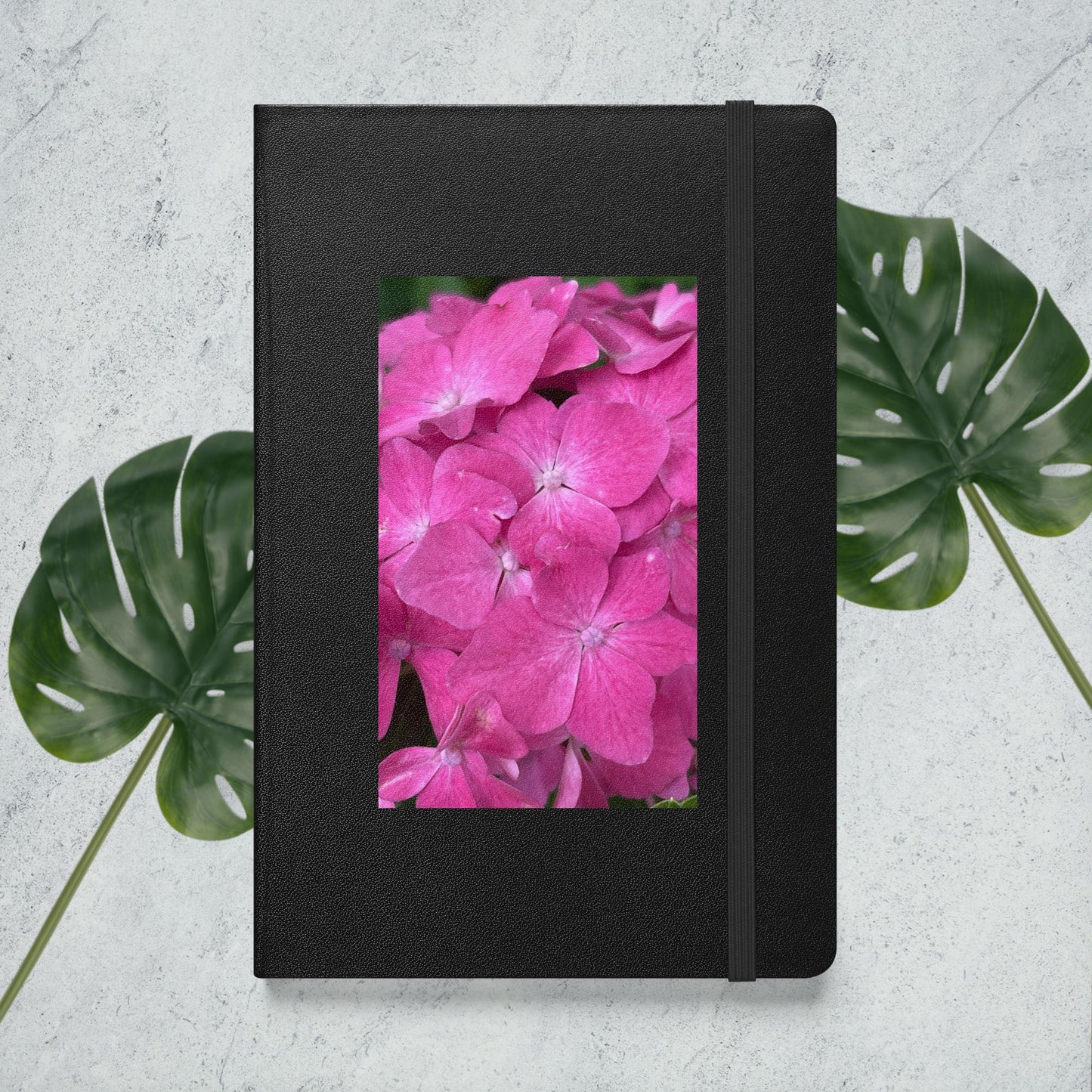 Hardcover bound notebook Pink Hydrangea